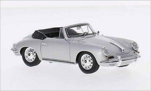 Porsche 356 C C 1/43 Spark Carrera 2 Cabriolet grise miniature