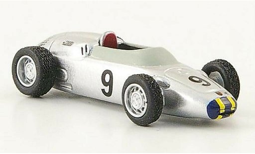 Porsche 718 Base 1/87 Bub formule 2 No.9 J.Bonnier grise miniature