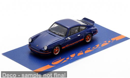 Porsche 911 1/64 Spark 2.7 RS bleue/orange 1973 1:64 miniature