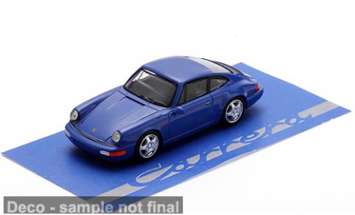 Porsche 964 1/64 Spark 911  3.6 RS bleue/grise 1992 1:64 miniature