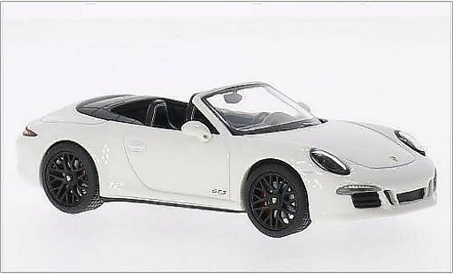 Porsche 911 GTS 1/43 Schuco Carrera Cabrio blanche/noire 2014 miniature
