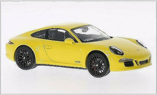 Porsche 911 GTS 1/43 Schuco Carrera jaune 2014 miniature