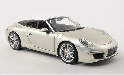 Porsche 911 S 1/18 Minichamps Carrera Cabriolet grise 2011 miniature