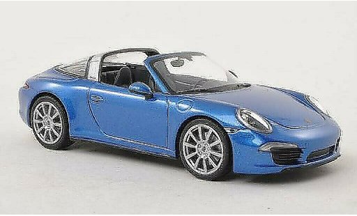 Porsche 911 Targa 1/43 Minichamps 4 bleu miniature