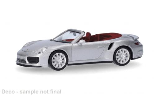 Porsche 991 Turbo 1/87 Herpa 911  grise 1:87 miniature