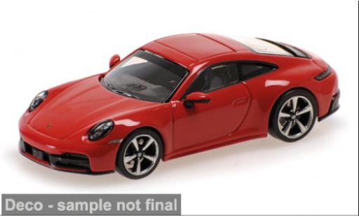 Porsche 992 1/64 Minichamps 911 (.2) Carrera rouge 2025 1:64