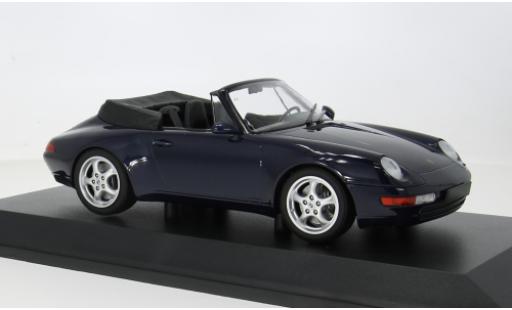 Porsche 993 1/18 Minichamps 911  Cabriolet bleue 1994 1:18 miniature