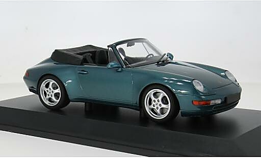 Miniature Porsche 993 911  Cabriolet verte 1994 1/18 Minichamps