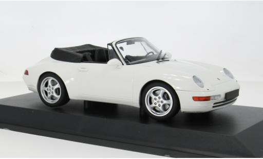 Porsche 993 1/18 Minichamps 911  Cabriolet blanche 1994 1:18 miniature