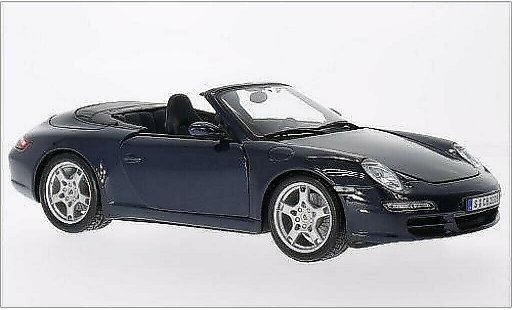 Porsche 911 S 1/18 Maisto Carrera Cabriolet metallise bleu miniature