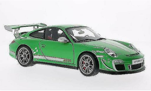 Porsche 911 GT3 1/18 Autoart 4.0 verte/grise 2011 miniature
