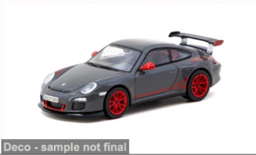 Porsche 997 GT3 RS 1/64 Tarmac Works 911  grise/rouge 2008 1:64 miniature