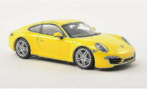 Porsche 911 Carrera 1/43 Minichamps jaune 2012 miniature
