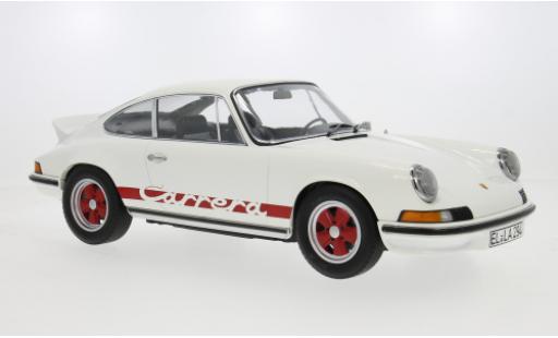 Porsche 911 1/12 Norev Carrera RS 2.7 blanche/rouge 1973 1:12 miniature