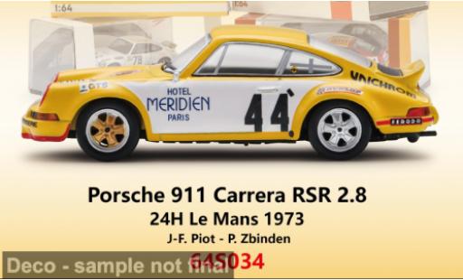 Porsche 911 1/64 Spark Carrera RSR 2.8 24h Le Mans 1973 #44 J.F.Piot/P.Zbinden 1:64