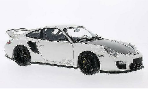 Porsche 911 GT2 1/18 Minichamps blanche avec noireen Felgen 2011 miniature
