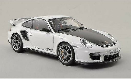 Porsche 911 GT2 1/18 Autoart blanche/carbon 2010 miniature