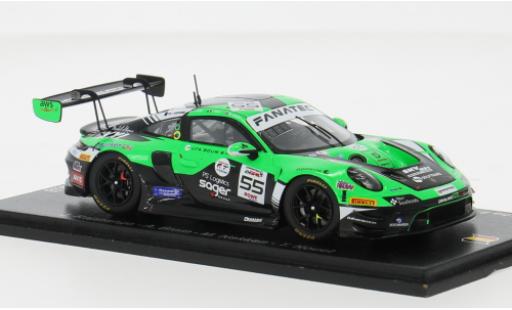 Porsche 992 GT3 R 1/43, Spark Spark 911  24h Spa 2024 Dinamic GT #55 J.Rappange/A.Blom 1:43