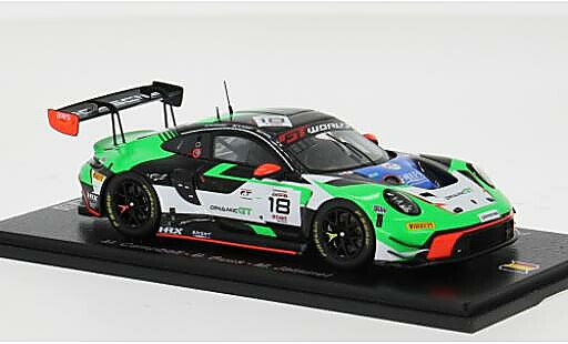 Diecast model cars Porsche 992 GT3 R 1/43 Spark 911  24h Spa 2025 Dinamic GT #18 M.Campbell/B.Buus 1:43