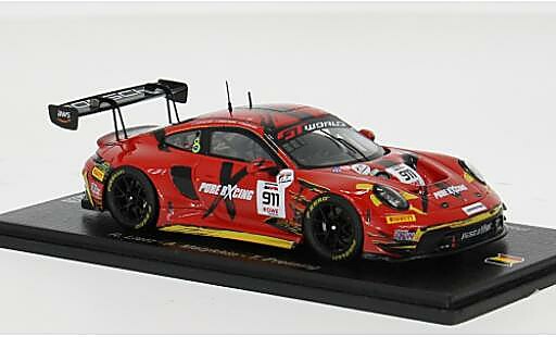 Diecast model cars Porsche 992 GT3 R 1/43 Spark 911  24h Spa 2025 Pure Rxcing #911 R.Lietz/A.Malykhin 1:43