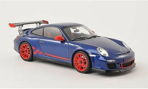 Porsche 911 GT3 1/18 Autoart 3.8 bleu/rouge 2010 miniature