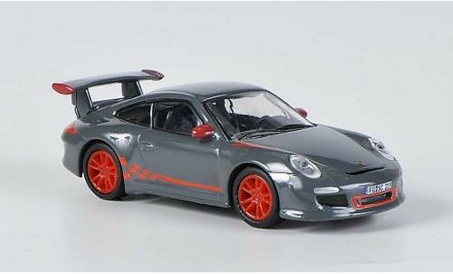 Porsche 911 GT3 1/87 Schuco grise/orange miniature