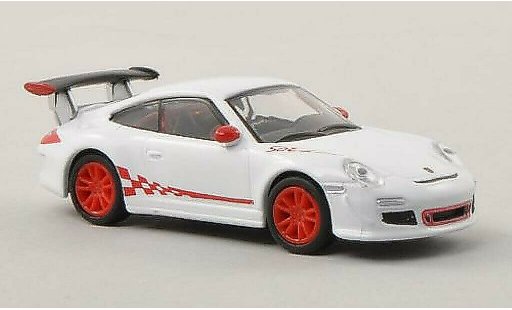 Porsche 911 GT3 1/87 Schuco blanche/rouge miniature