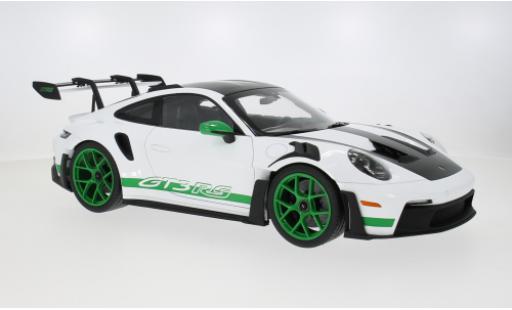 Miniature Porsche 911 GT3 RS blanche/verte 2022 1/12 Norev