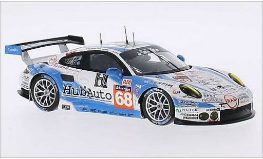 Porsche 911 GT3 R 1/43 Spark No.68 Team AAI HubAuto 24h Le Mans 2015 miniature