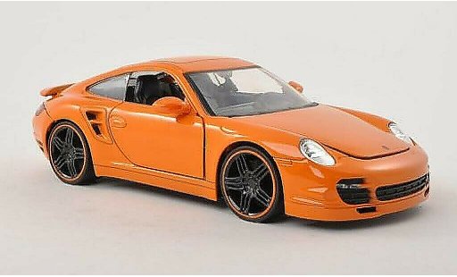 Porsche 911 Base 1/24 Jada Toys orange 2007 miniature