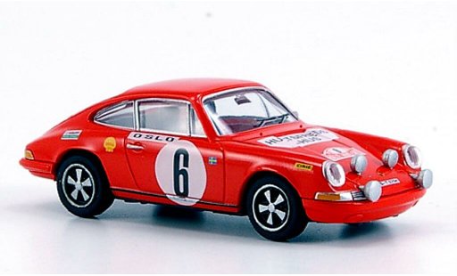 Porsche 911 Base 1/87 Brekina rouge vainqueur Rallye Monte Carlo 1970 miniature