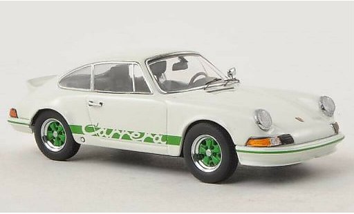 Porsche 911 RS 1/43 Schuco 2.7 blanche/verte miniature