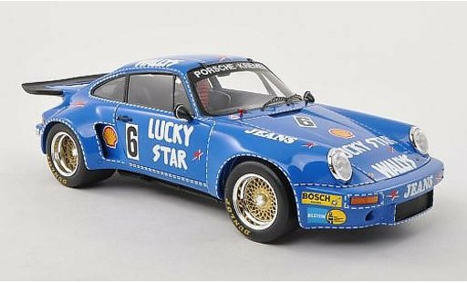 Porsche 911 RSR 1/18 Spark No.6 Wallys Jeans/Lucky Star Nurburgring 1974 miniature