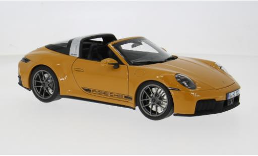 Porsche 911 1/18 Norev Targa 4 GTS jaune 2025 1:18 miniature