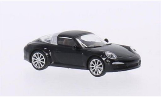 Porsche 911 Targa 1/87 Schuco 4S metallise noire miniature