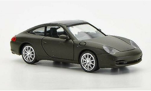 Porsche 911 Targa 1/87 Herpa olive mat avec Chromfelgen miniature