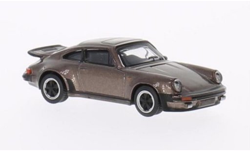 Porsche 911 Turbo 1/64 Schuco 3.0 marron miniature