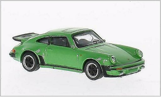 Porsche 911 Turbo 1/64 Schuco 3.0 metallise verte miniature