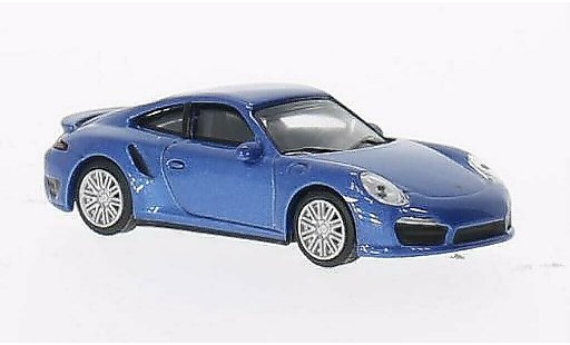 Porsche 911 Turbo 1/64 Schuco bleu miniature