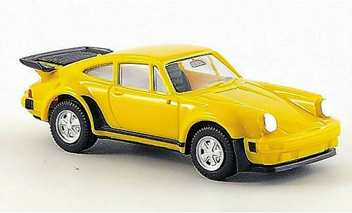 Porsche 911 Turbo 1/87 Herpa jaune miniature