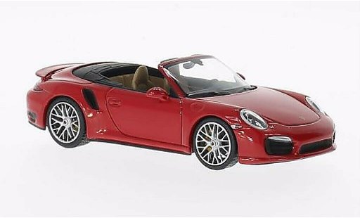 Porsche 911 Turbo S 1/43 Minichamps Cabriolet rouge 2013 miniature