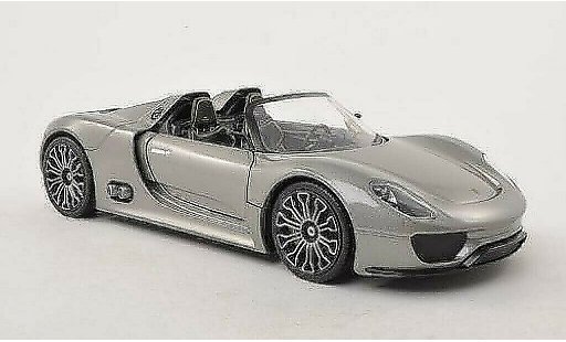 Porsche 918 Base 1/24 Welly Spyder grise miniature