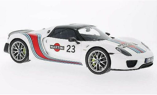 Porsche 918 Weissach Package 1/18 Spark Spyder No.23 blancheach miniature