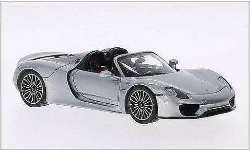 Porsche 918 Base 1/43 Spark Spyder grise 2014 miniature