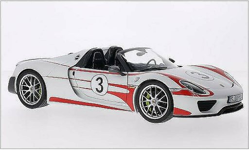 Porsche 918 Base 1/18 Minichamps Spyder blanche/Dekor 2013 miniature