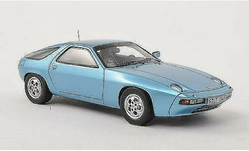 Porsche 928 Base 1/43 Spark bleu 1977 miniature