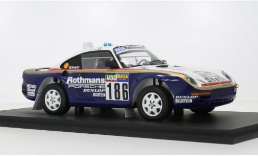 Porsche 959 1/18 Spark Rally Paris Dakar 1986 #186 R.Metge/D.Lemoine 1:18 miniature