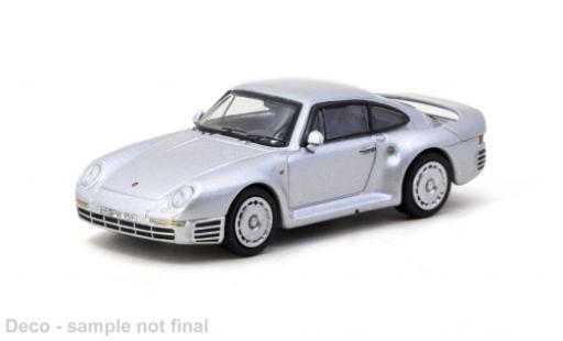 Porsche 959 1/64 Tarmac Works grise 1989 1:64 miniature