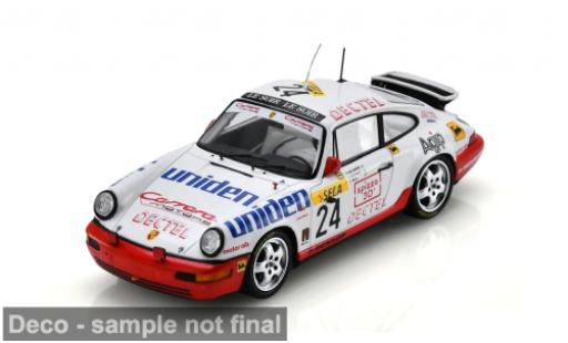 Porsche 964 1/43 Spark Carrera 2 blanche/rouge 24h Spa 1991 #24 P. de Creane/H. Huysman 1:43 miniature