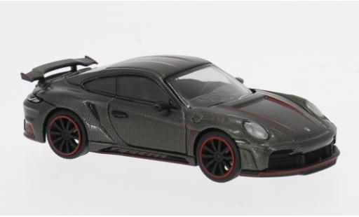 Porsche 992 S 1/64 Pop Race tinger GTR carbon/rouge 1:64 miniature
